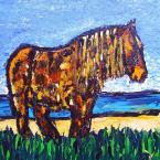 Paard langs waterkant